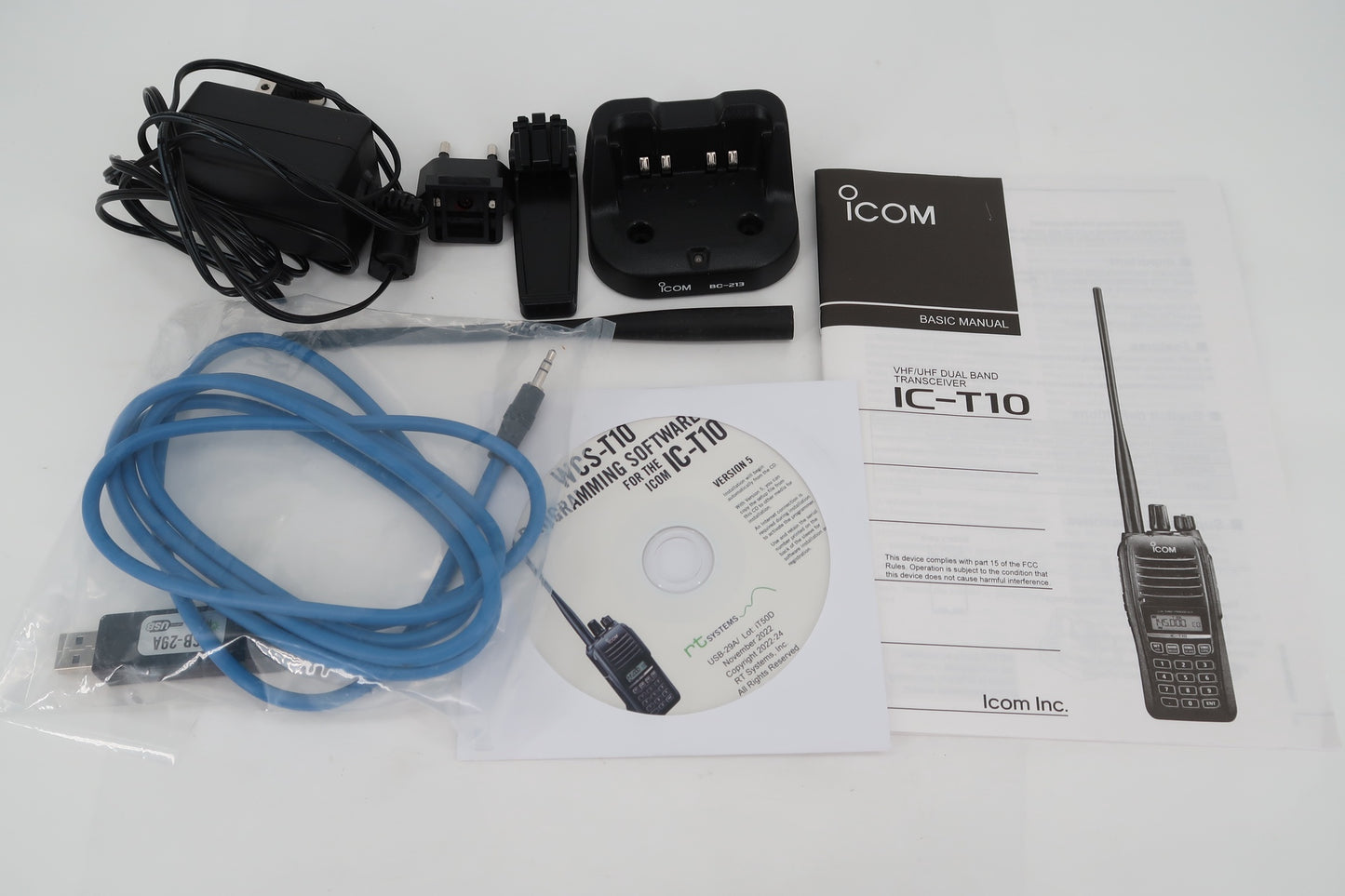 U19025 Used Icom IC-T10 Dual Band VHF/UHF Handheld Transceiver