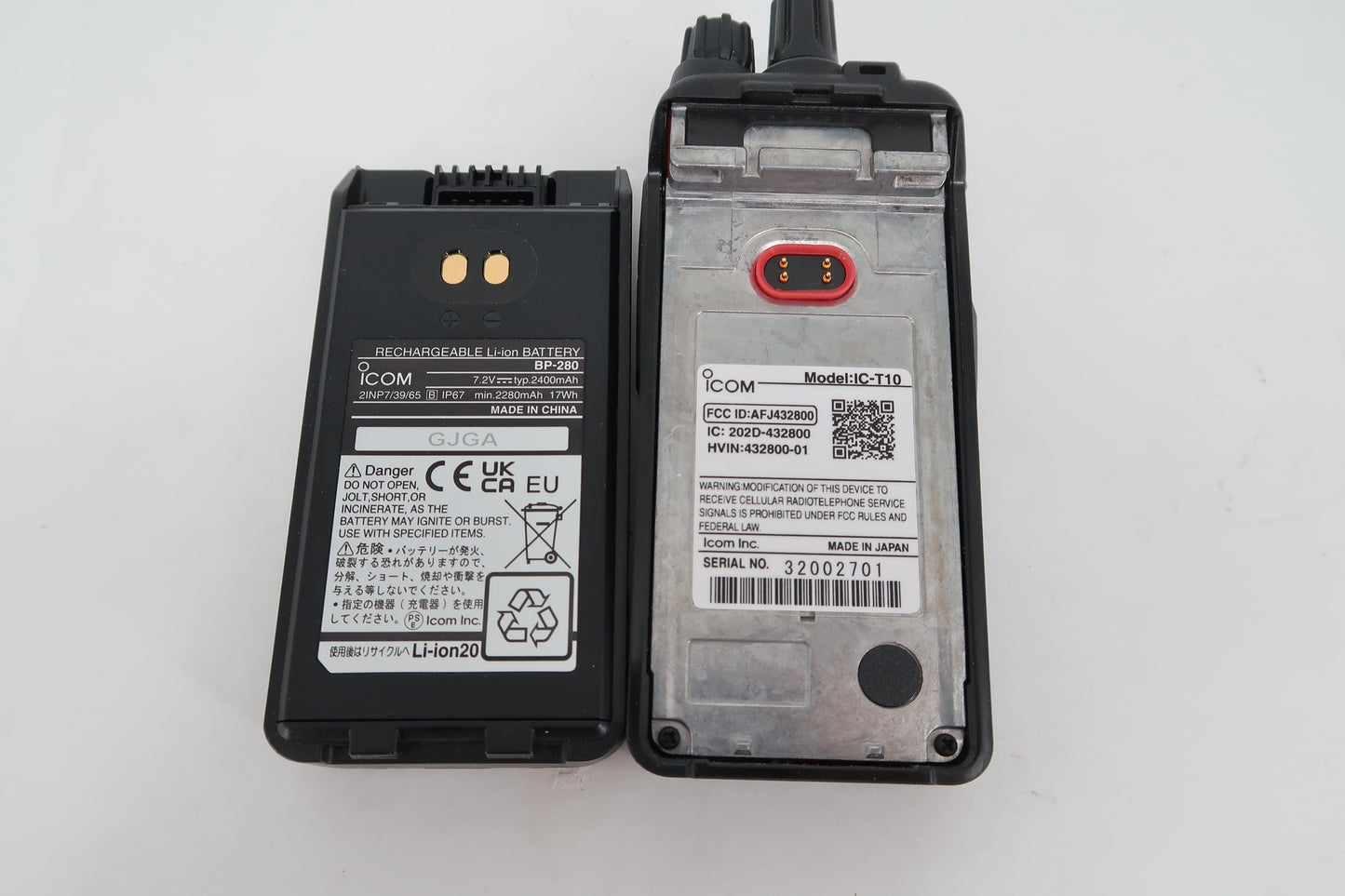 U19025 Used Icom IC-T10 Dual Band VHF/UHF Handheld Transceiver