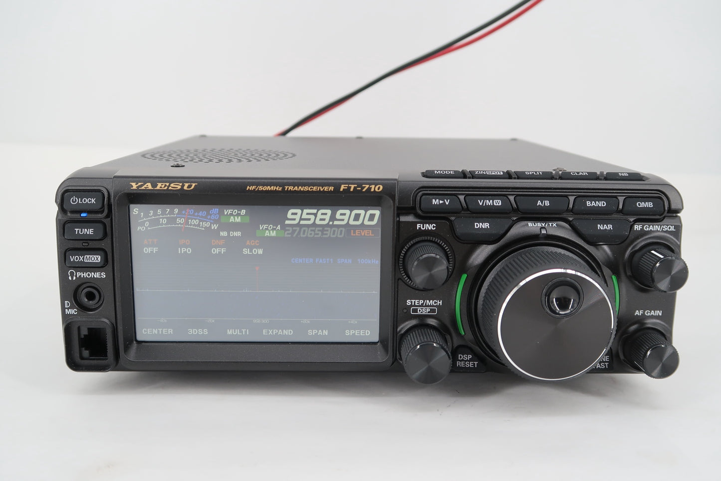 U19086 Used Yaesu FT-710 Field AESS HF/50 MHz Transceiver w/ SP-40  & Extra