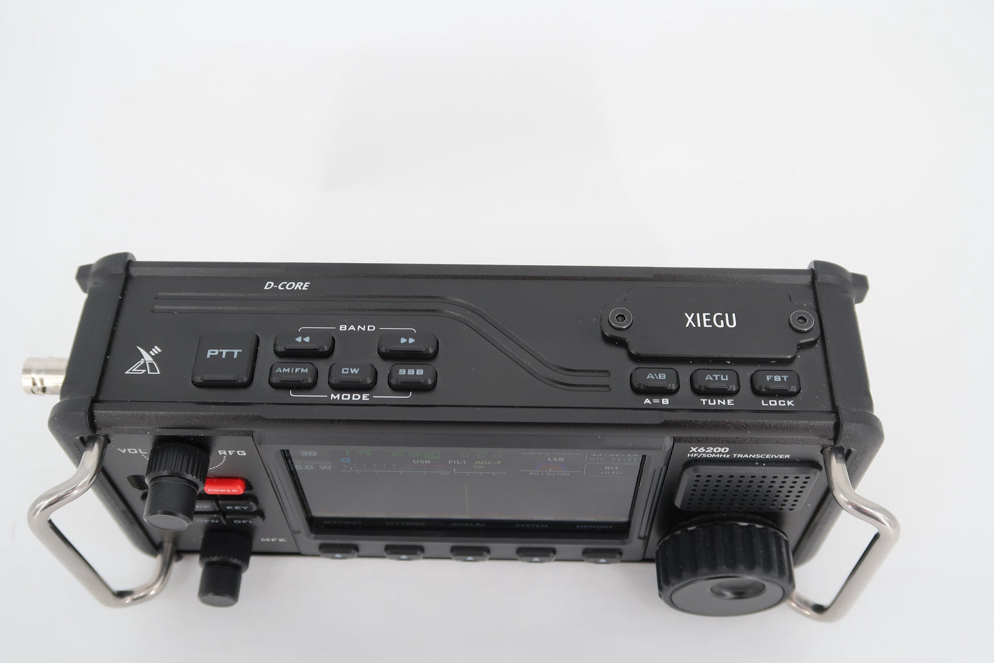 U19109 Used Xiegu X6200 Portable HF/50MHz Transceiver  w/ WR-12 Receiver & Extra Battery
