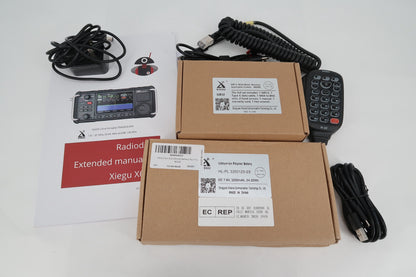 U19109 Used Xiegu X6200 Portable HF/50MHz Transceiver  w/ WR-12 Receiver & Extra Battery