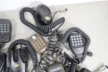 U19110 AS IS Untested LARGE Ham CB Radio Handheld Microphone Lot w/ Various Brands & Models