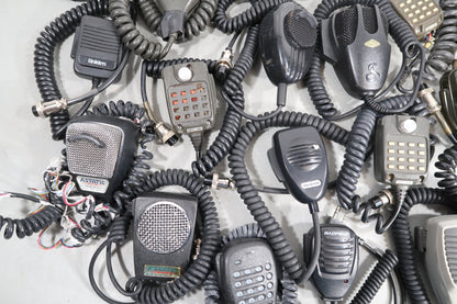 U19110 AS IS Untested LARGE Ham CB Radio Handheld Microphone Lot w/ Various Brands & Models