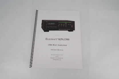 U19142 Used Elecraft KPA1500 Amplifier w/ Power Supply & Internal ATU