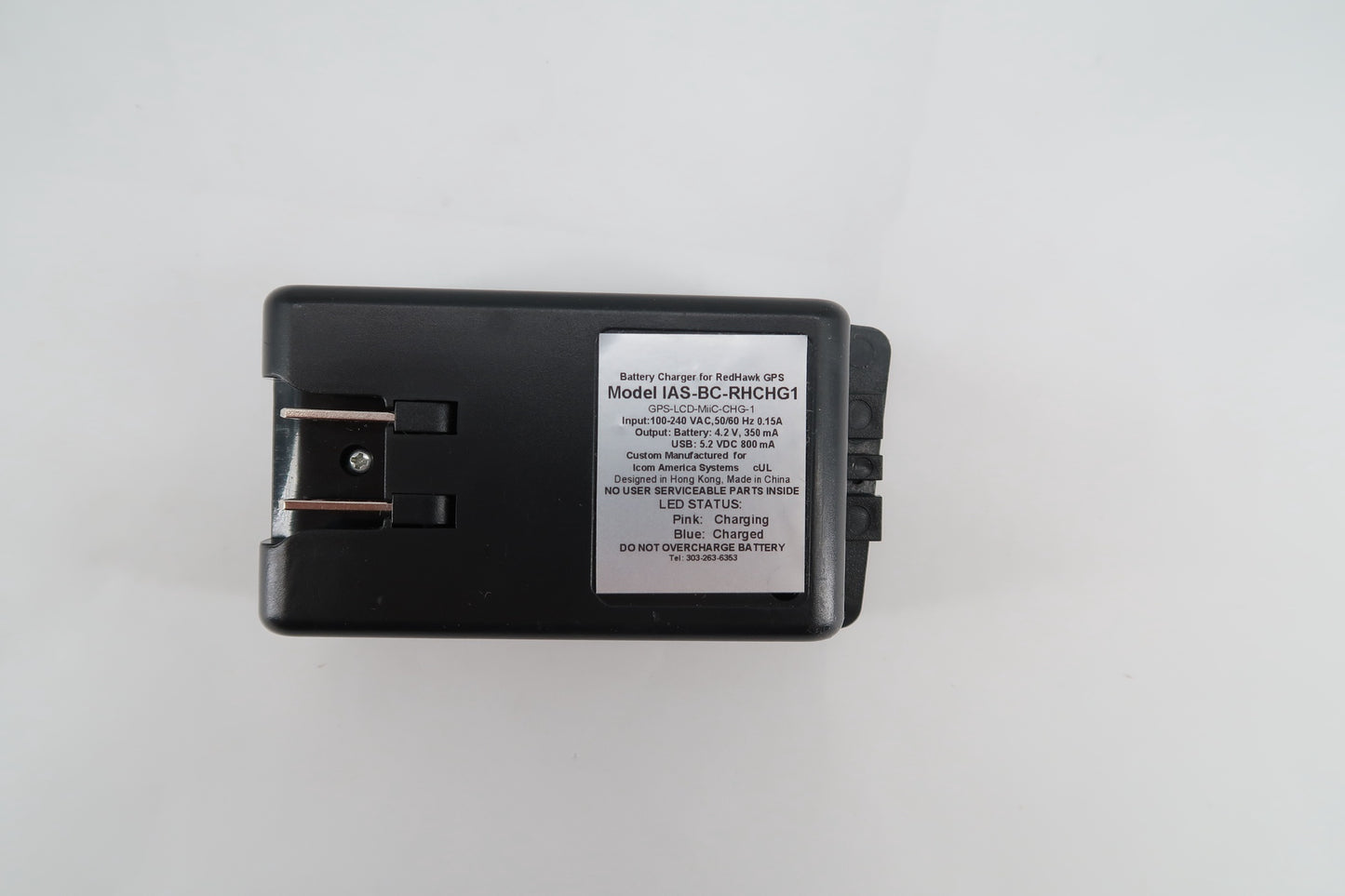 IO-97 Icom Overstock IAS BC-RHCHG1 100-240V Single Unit Charger Red Hawk