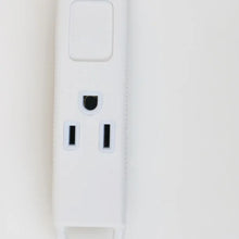 3-Prong 3-Outlet 8 Foot Wall-Hugger Indoor Grounded Extension Cord (White)