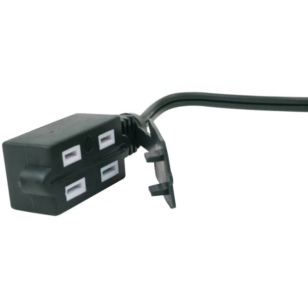 2-Prong 3-Outlet Indoor Extension Cord with Foot Switch, 9ft