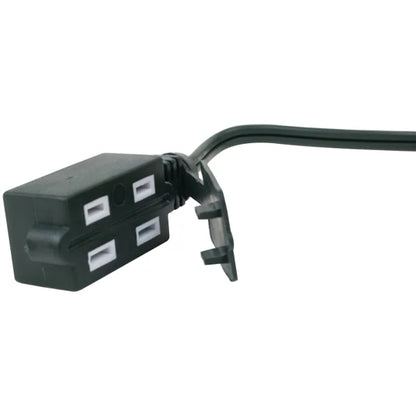 2-Prong 3-Outlet Indoor Extension Cord with Foot Switch, 9ft
