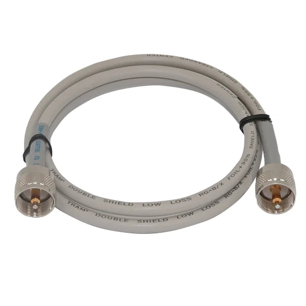Tram® 3-Ft. RG-8X PL-259 to PL-259 Tramflex Double-Shield Low Loss Precision RF Coax Cable (3 Ft.)
