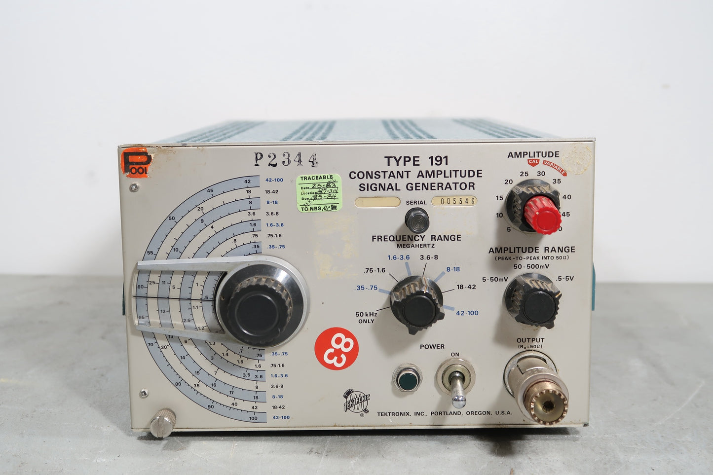 U19533 AS IS Untested TekTronix Type 191 Constant Amplitude Signal Generator