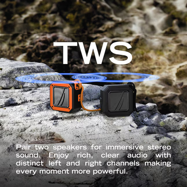 Nautica 15 -Watt Bluetooth Indoor Portable Speaker in Orange 1 Speaker Set