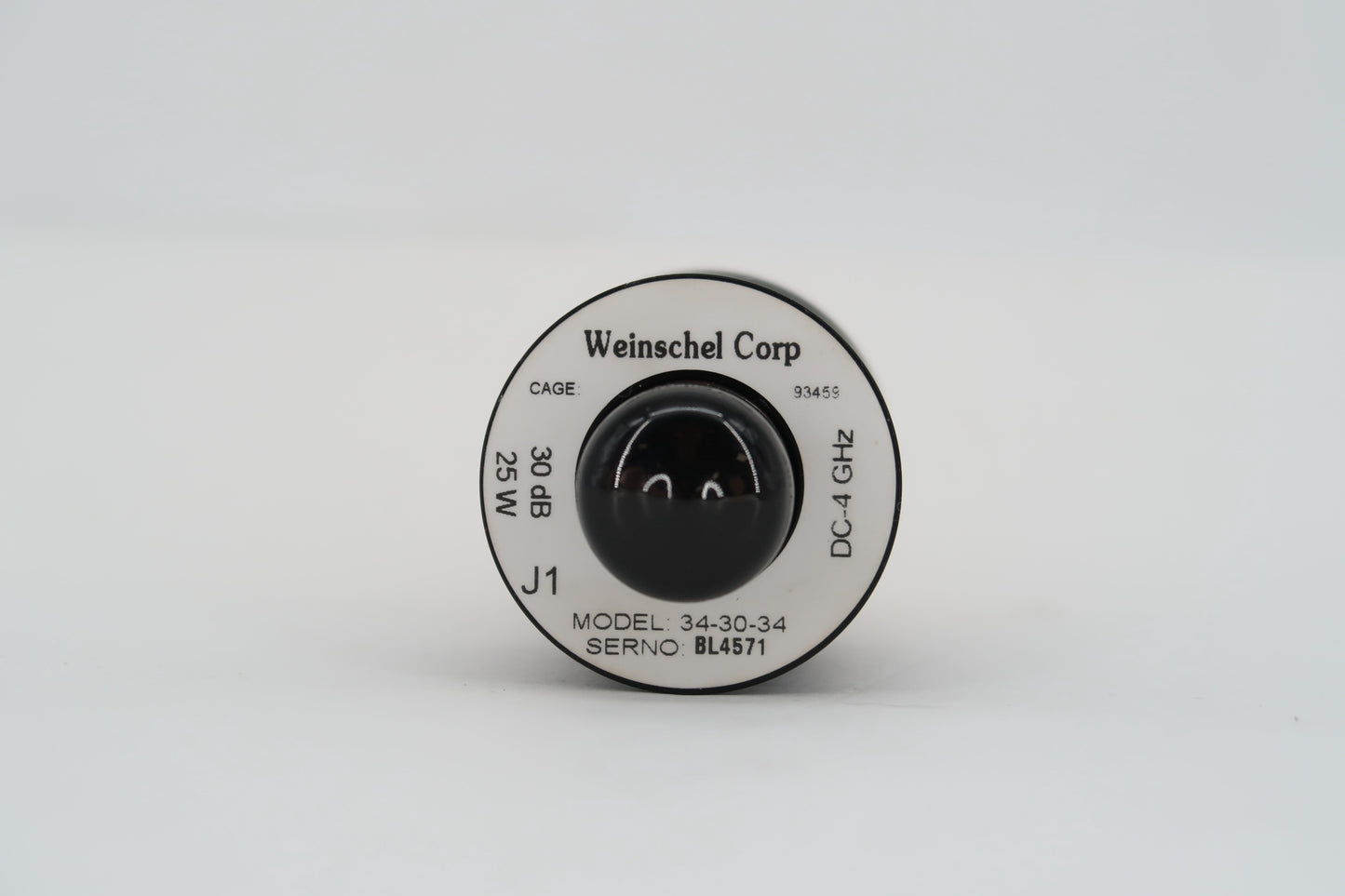 U19563 Used Weinschel Corp. Model 34-30-34 Fixed Coaxial Attenuator