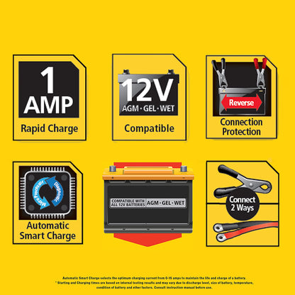 Stanley BM1S 1 Amp Battery Charger / Maintainer