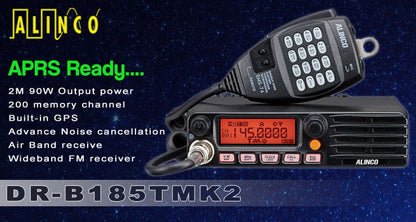 Alinco DR-B185MK2 90W 2M FM Mobile With APRS And GPS Receiver