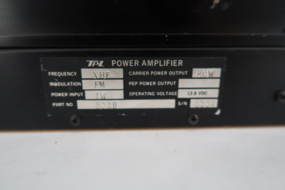 U19985 Used TPL 80-Watt VHF Power Amplifier 1 Watt in Max 80 Watts Out