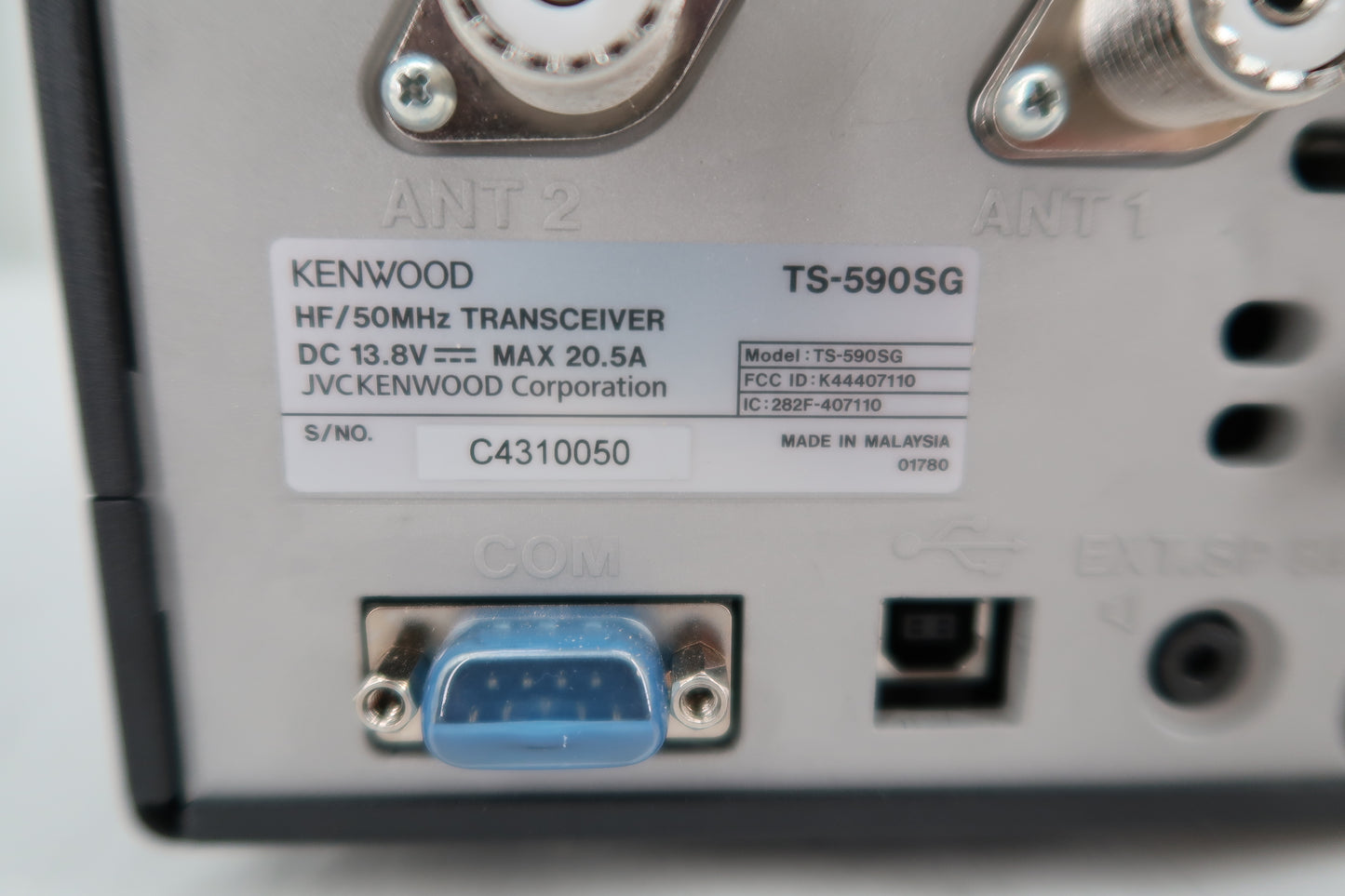 U19992 Used Kenwood TS-590SG HF/50MHz Transceiver with Mars Mod