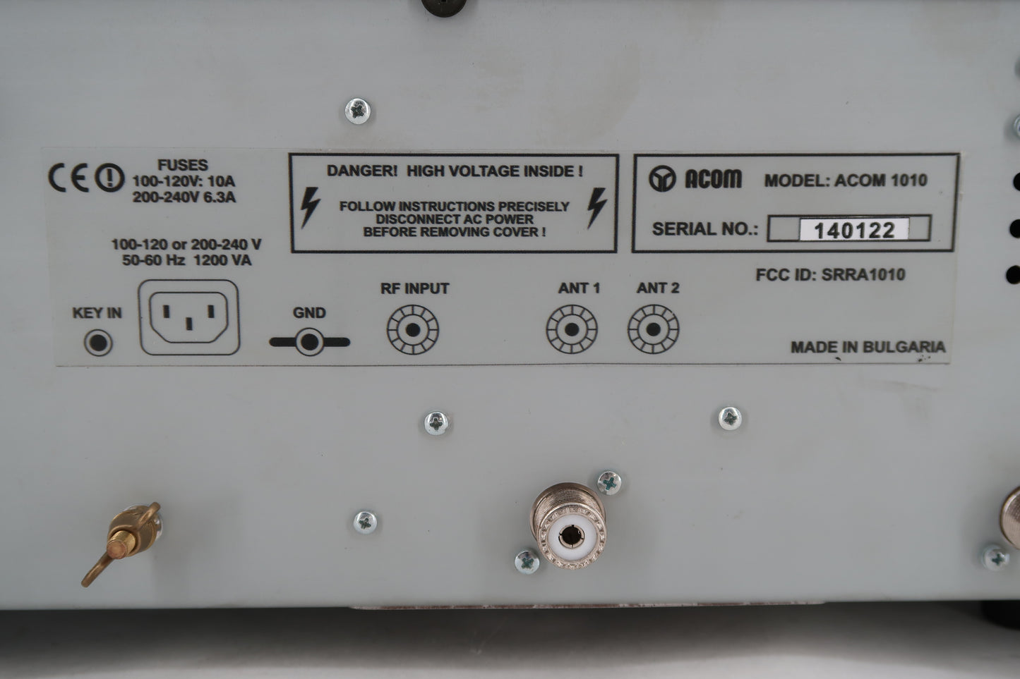 U19994 Used ACOM 1010 HF Linear Amplifier