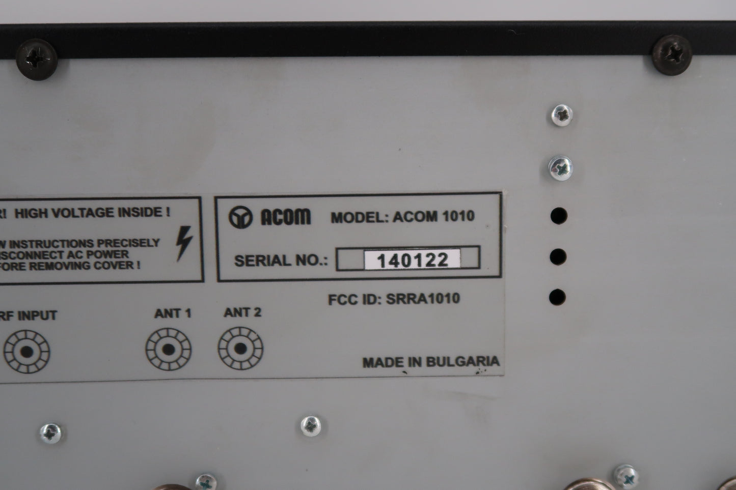 U19994 Used ACOM 1010 HF Linear Amplifier