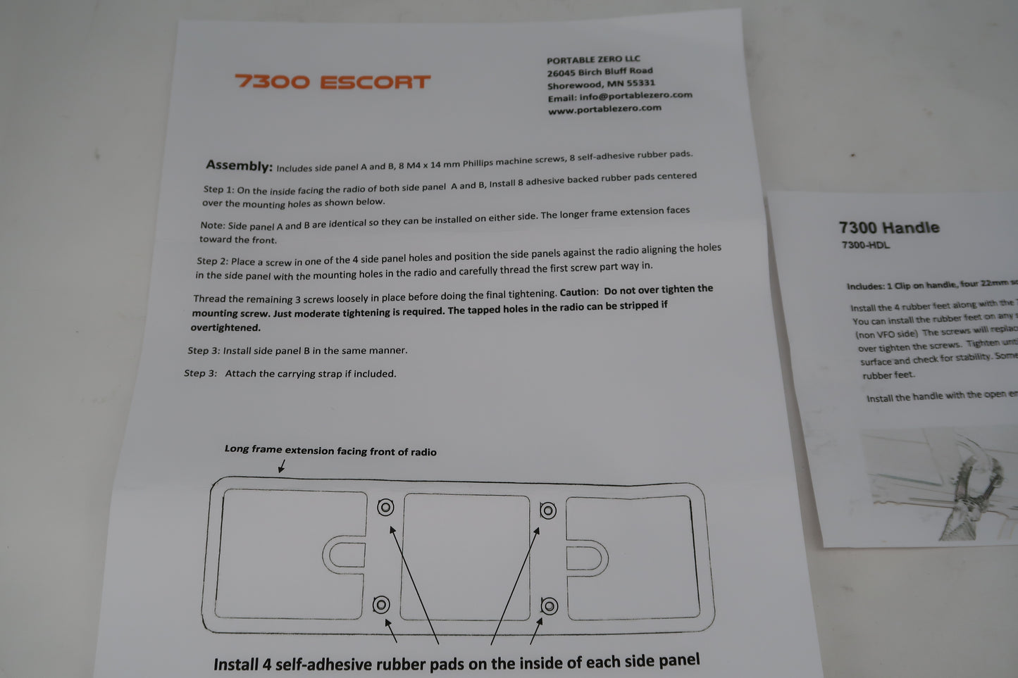 U20006 Used Portable Zero 7300-EB Escort Rail
