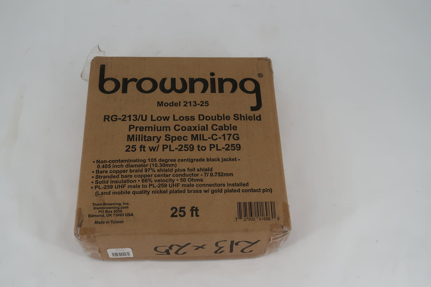U20020 Never Used Browning RG-213/U Premium Coaxial Cable 25ft