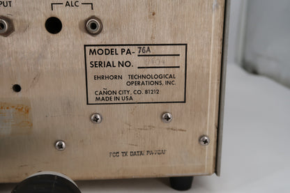 U20024 Used ETO Alpha 76A HF Linear Amplifier converted by K5IZ Rusty