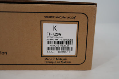 U20033 Used Kenwood TH-K20A 144MHz FM Handheld Transceiver