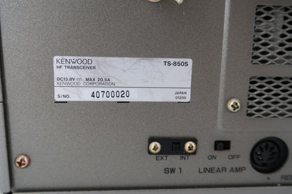 U20037 Used Kenwood TS-850S HF Transceiver w/filters & Kenwood DSP-100