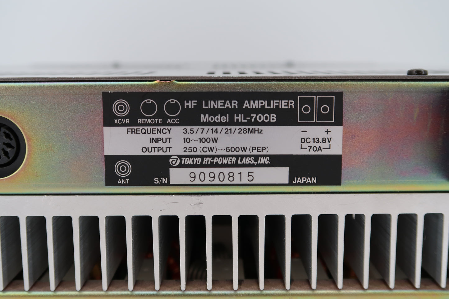U20041 Used Tokyo Hy-Power HL-700B Solid State HF Linear Amplifier