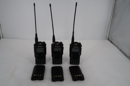 U20050 Used Lot of 3 TIDRADIO TD-H8 GMRS Handheld Radios + 3 extra batteries