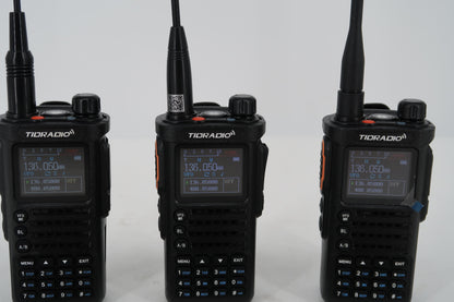 U20050 Used Lot of 3 TIDRADIO TD-H8 GMRS Handheld Radios + 3 extra batteries