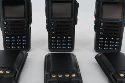 U20050 Used Lot of 3 TIDRADIO TD-H8 GMRS Handheld Radios + 3 extra batteries