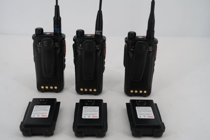 U20050 Used Lot of 3 TIDRADIO TD-H8 GMRS Handheld Radios + 3 extra batteries