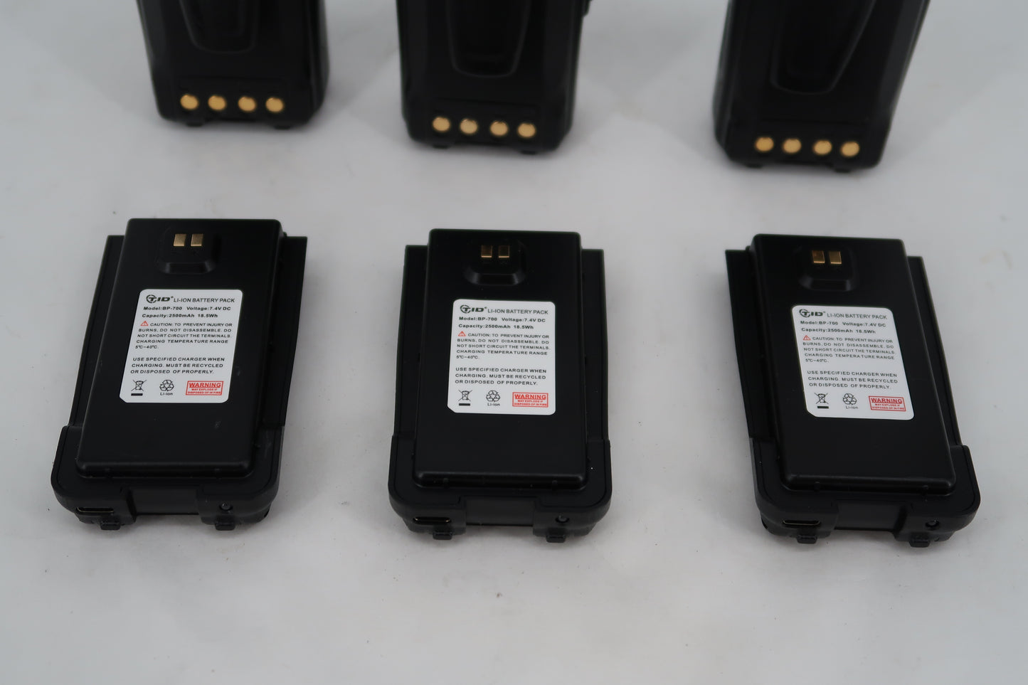 U20050 Used Lot of 3 TIDRADIO TD-H8 GMRS Handheld Radios + 3 extra batteries