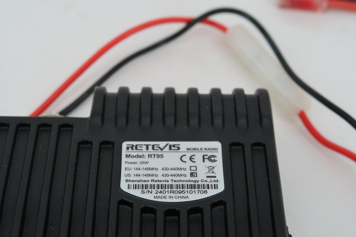 U20054 Used Retevis RT95 25W Dual Band Ham Mobile Radio