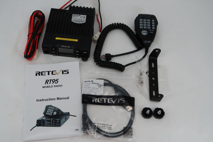 U20054 Used Retevis RT95 25W Dual Band Ham Mobile Radio