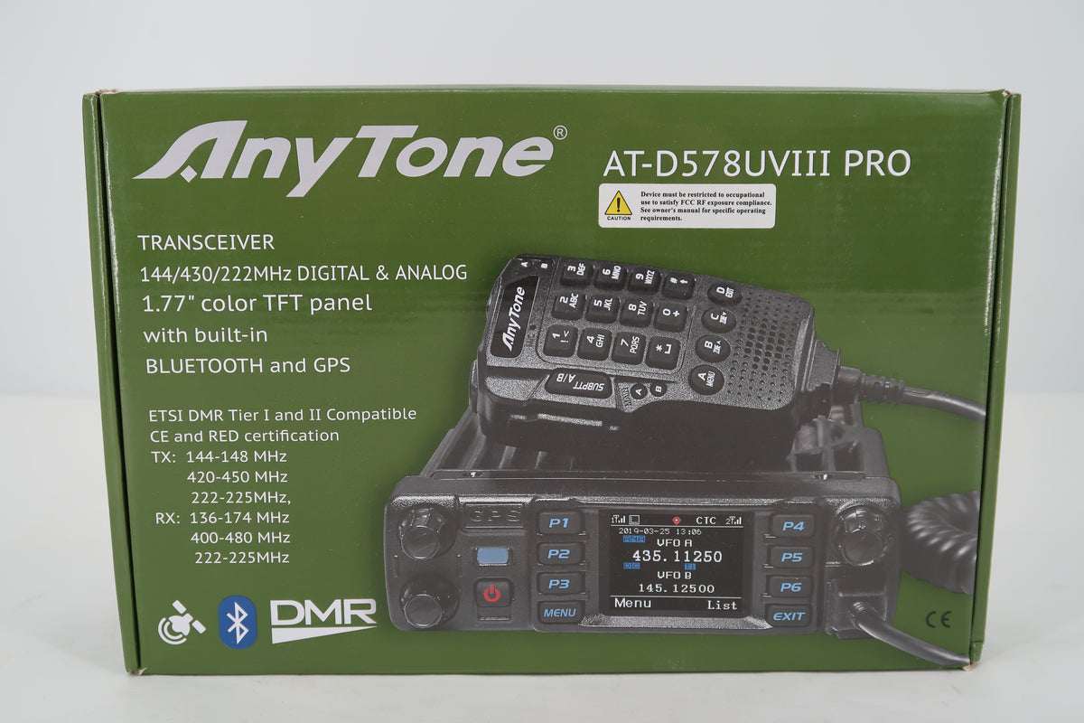 U20055 Used Anytone AT-D578UV III Plus Tri-Band DMR/Analog Mobile Radio