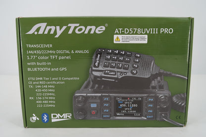 U20055 Used Anytone AT-D578UV III Plus Tri-Band DMR/Analog Mobile Radio
