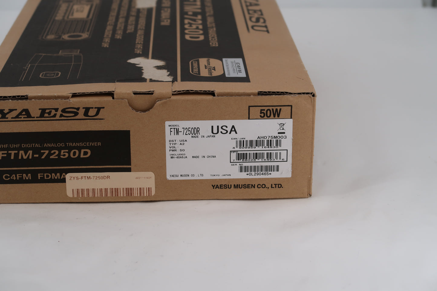 U20068 Used Yaesu FTM-7250D VHF/UHF Digital Mobile Transceiver