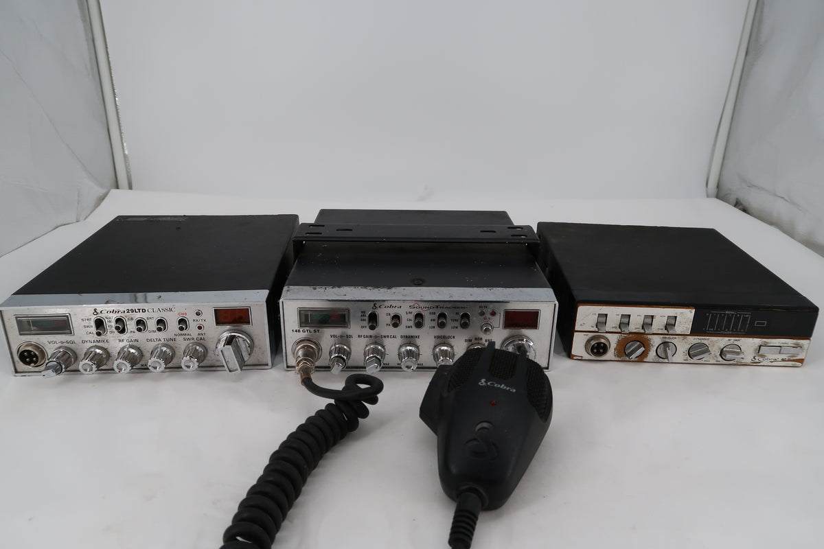 U20076 AS-IS Lot of 3 Cobra CB Radios