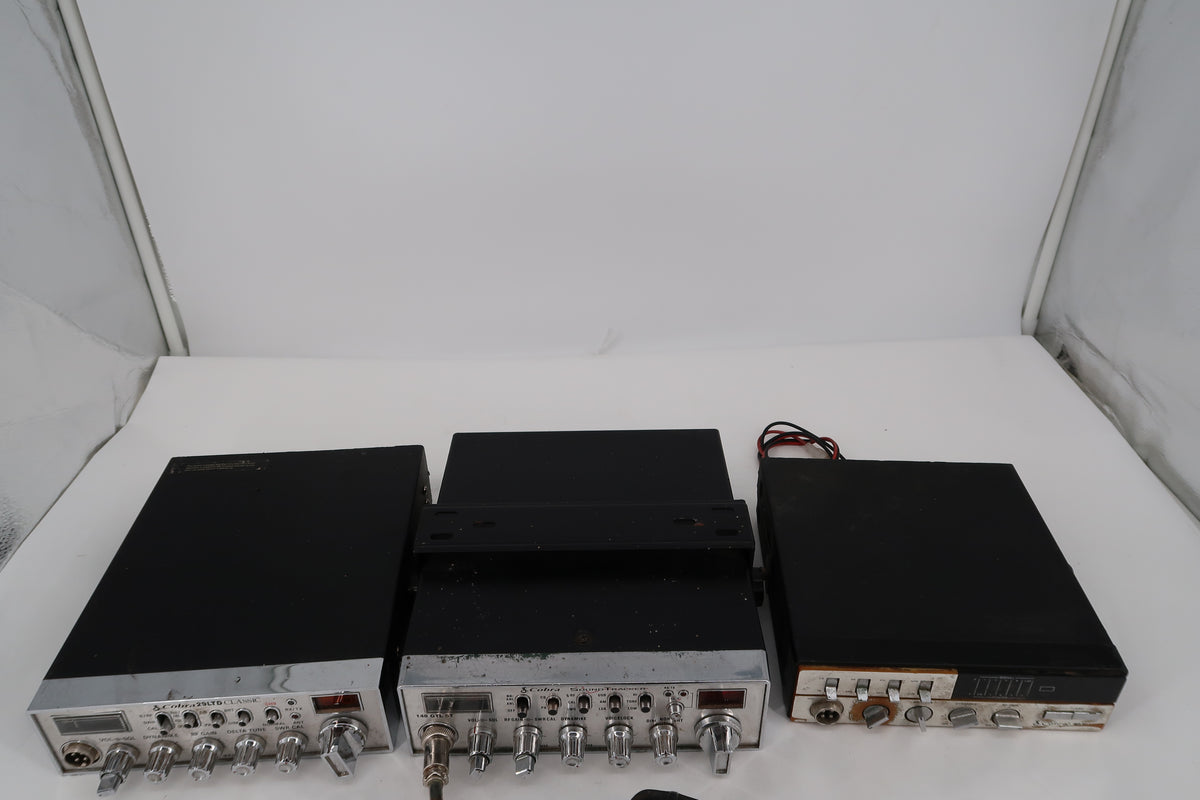 U20076 AS-IS Lot of 3 Cobra CB Radios