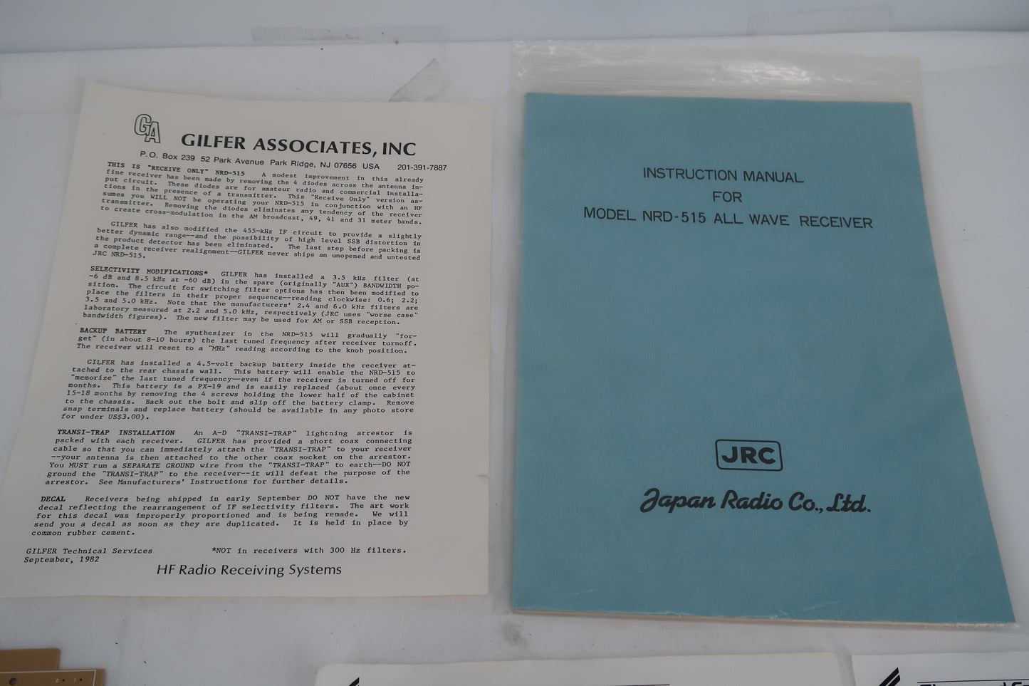 U20111 Used JRC NRD-515 All Wave Receiver - with Original Box & Documentation
