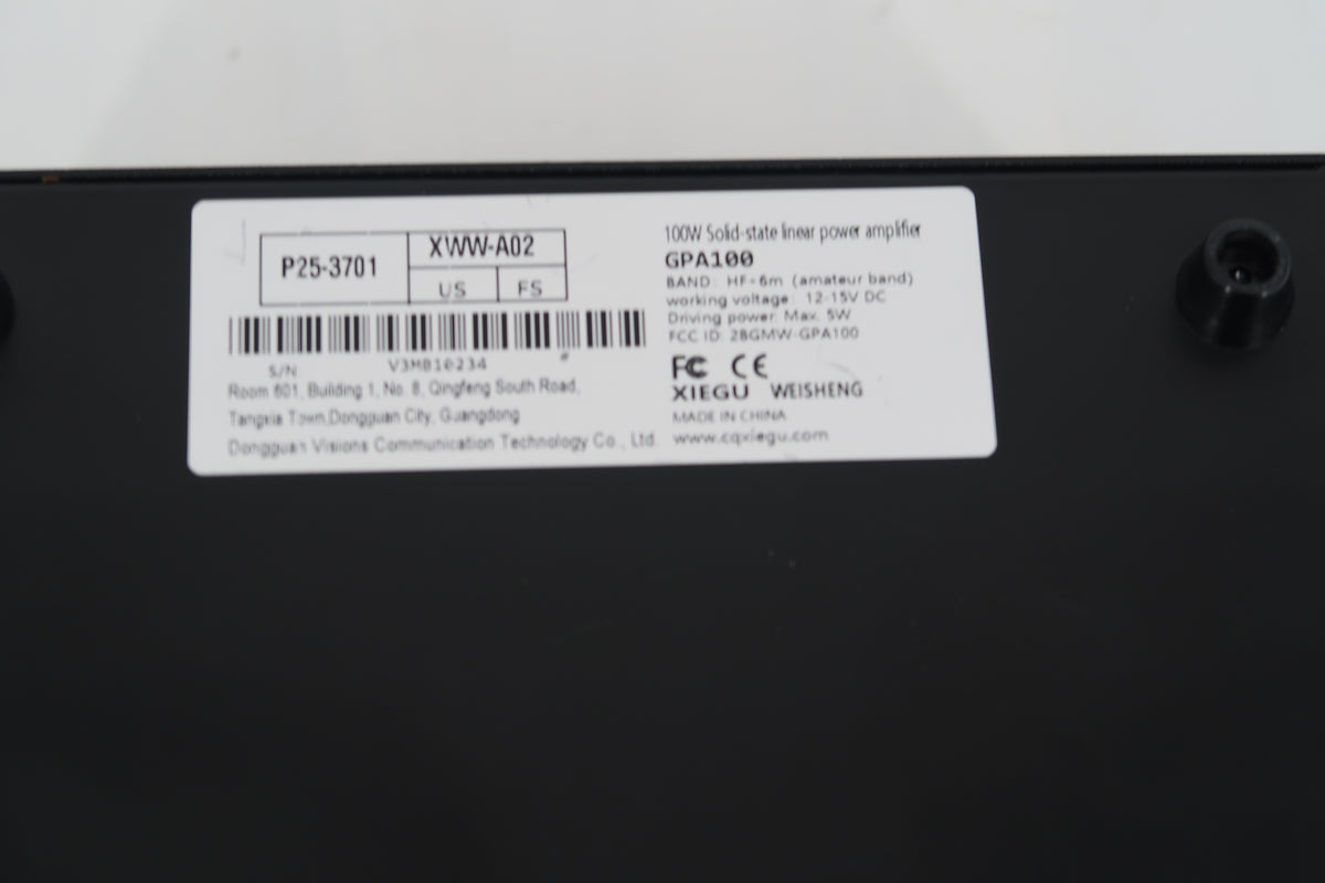 U20142 Used Xiegu GPA100 HF+6M Linear Power Amplifier