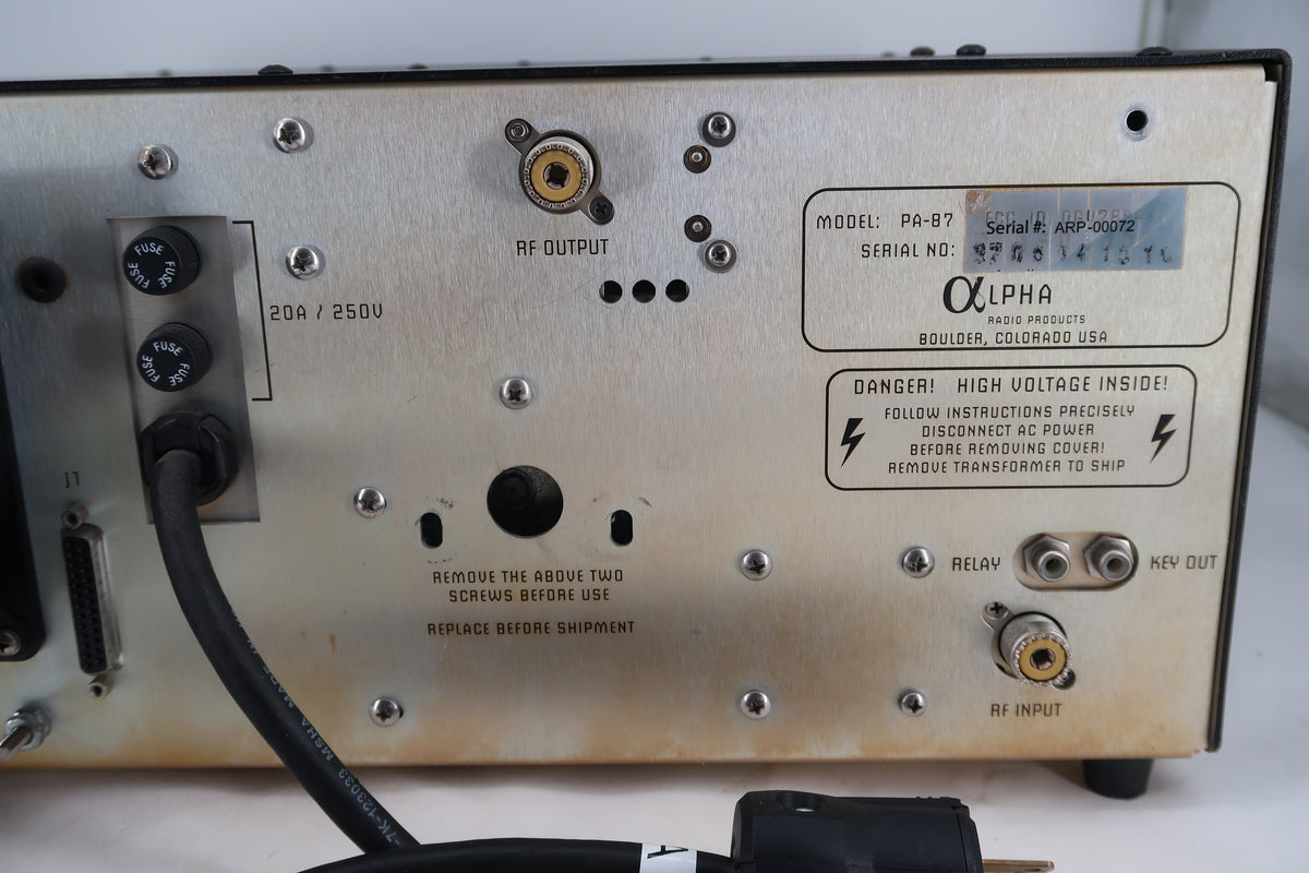 U20136 Used Alpha 87A Omega Amplifier - Limited Edition #10 of 20 (8706041510) Discount for local pick up