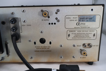 U20136 Used Alpha 87A Omega Amplifier - Limited Edition #10 of 20 (8706041510) Discount for local pick up