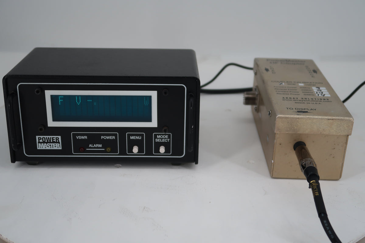 U20146 Used Array Solutions PowerMaster Digital RF Power & VSWR Meter w/ 3 kW HF Coupler