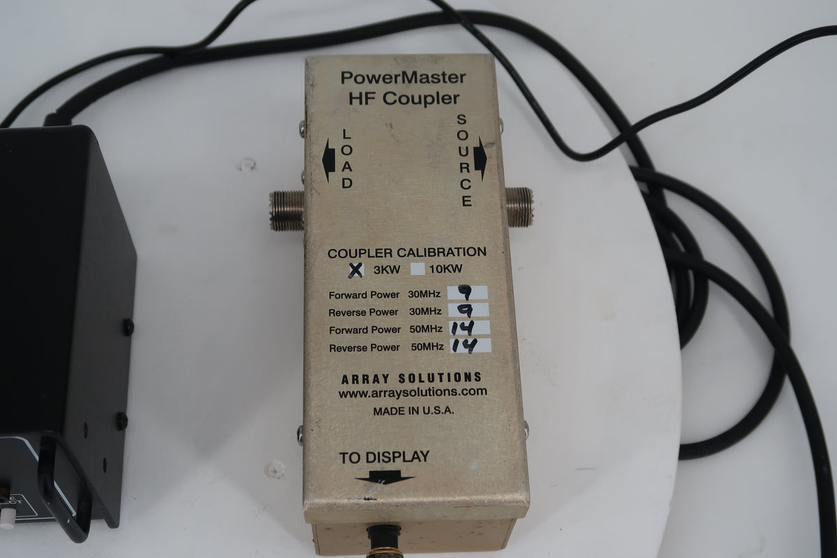 U20146 Used Array Solutions PowerMaster Digital RF Power & VSWR Meter w/ 3 kW HF Coupler