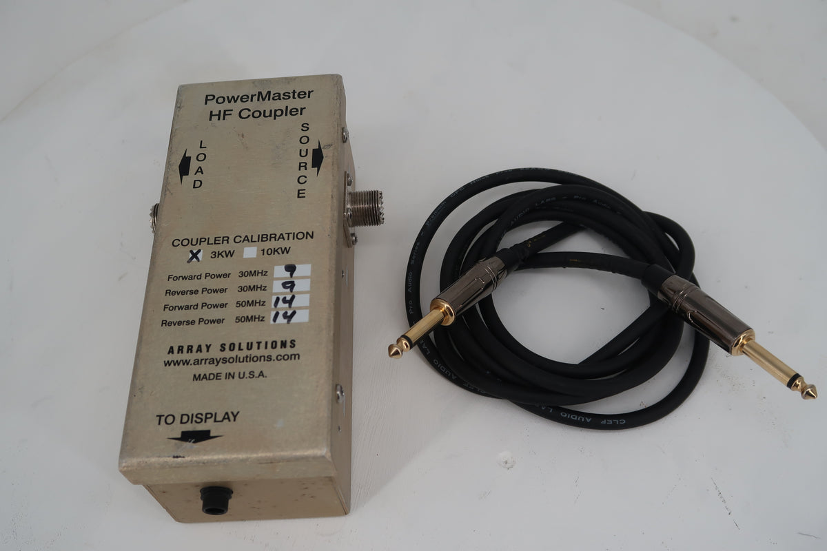 U20146 Used Array Solutions PowerMaster Digital RF Power & VSWR Meter w/ 3 kW HF Coupler