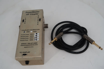 U20146 Used Array Solutions PowerMaster Digital RF Power & VSWR Meter w/ 3 kW HF Coupler
