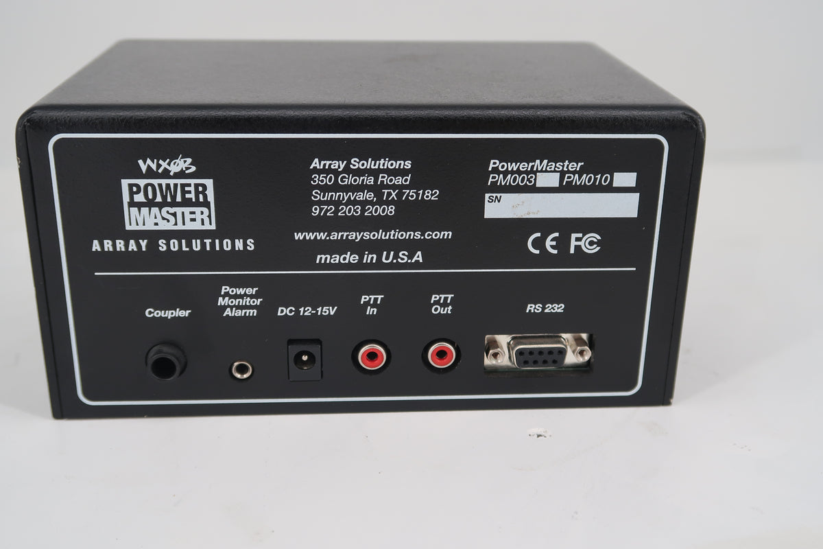 U20146 Used Array Solutions PowerMaster Digital RF Power & VSWR Meter w/ 3 kW HF Coupler