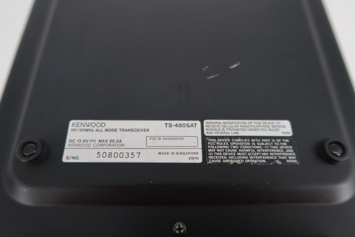 U20164 Used Kenwood TS-480SAT HF/50MHz All Mode Transceiver